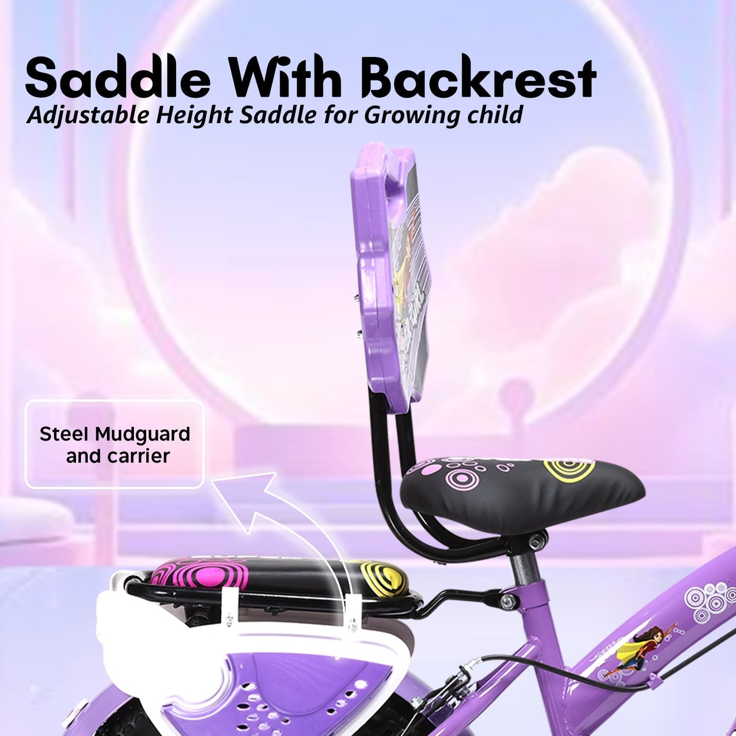 16T Purple Super Girl Bicycle for Kids - Vesco Cycles