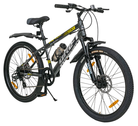 24 - T 7 Speed Grey Drift Gear Cycle Mountain Bike - Vesco Cycles