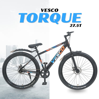 VESCO Torque 27.5T MTB Cycle for Men | Single Speed | Dual Disc Brake | Front Suspension