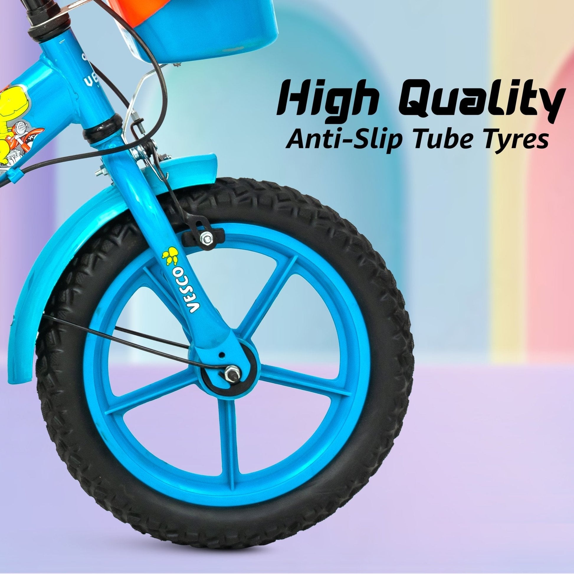 14 - T Blue Kiddo Cycle Kids Sports Bicycle Training Wheels - Vesco Cycles