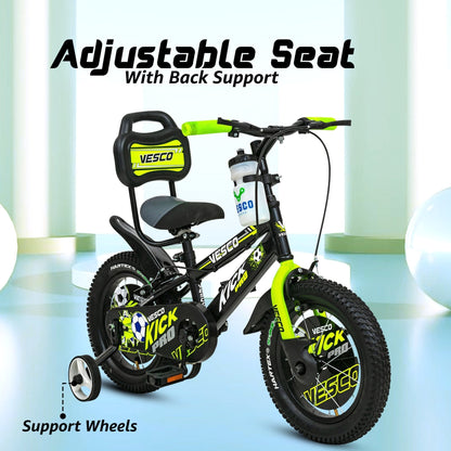 14T Green Kick Pro Bicycle for Kids 3 to 5 Years - Vesco Cycles