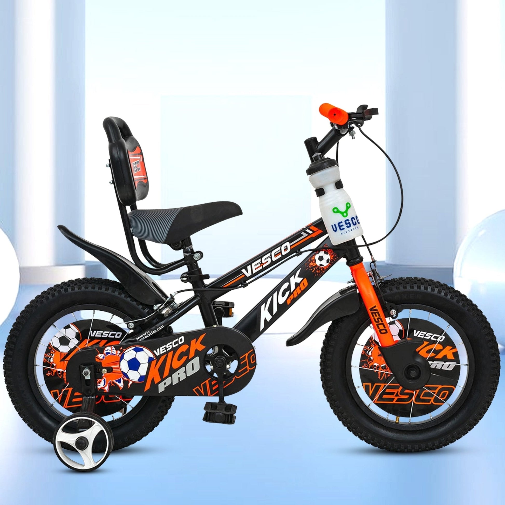 14T Orange Kick Pro Bicycle for Kids 3 to 5 Years - Vesco Cycles