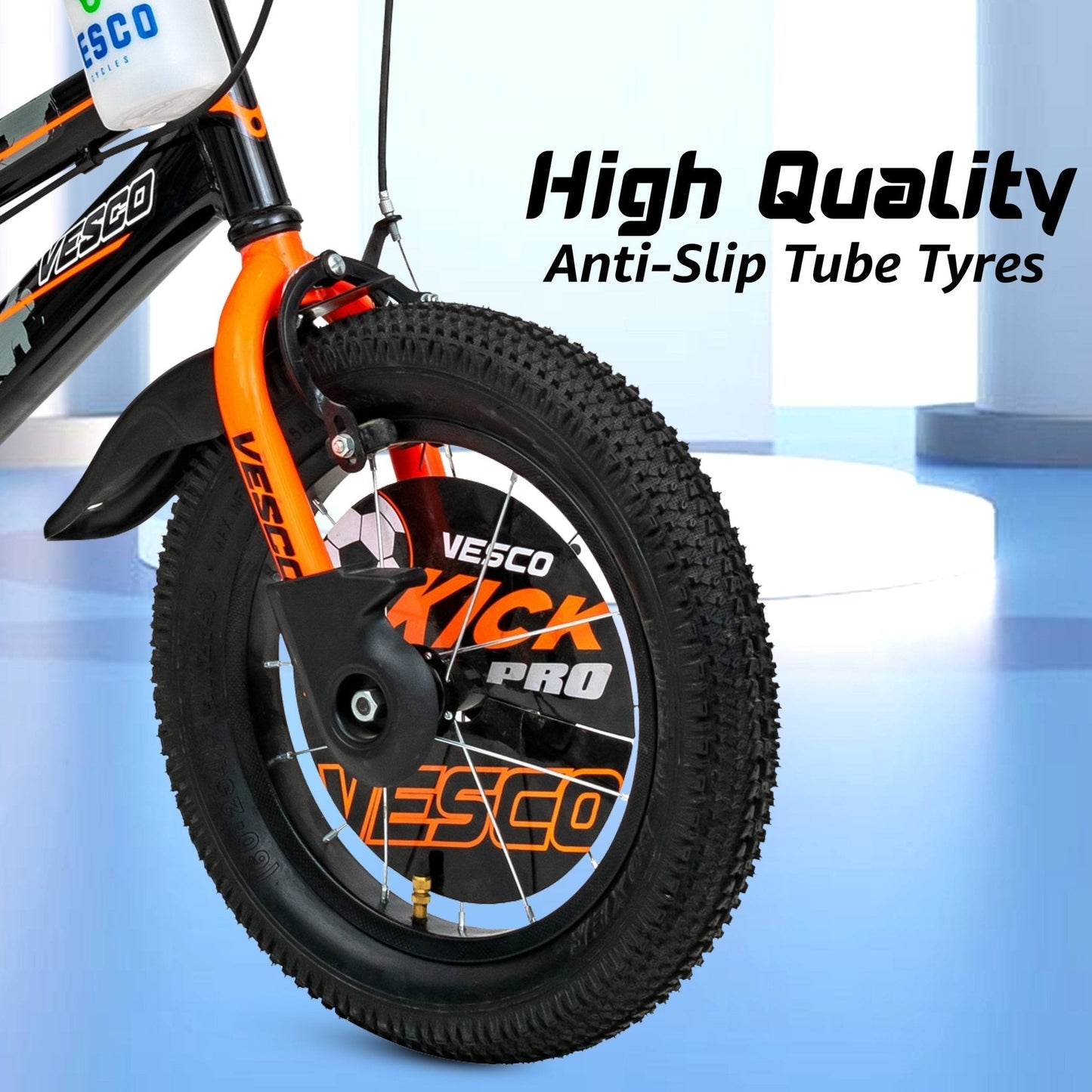 14T Orange Kick Sports Kids Bicycle - Vesco Cycles