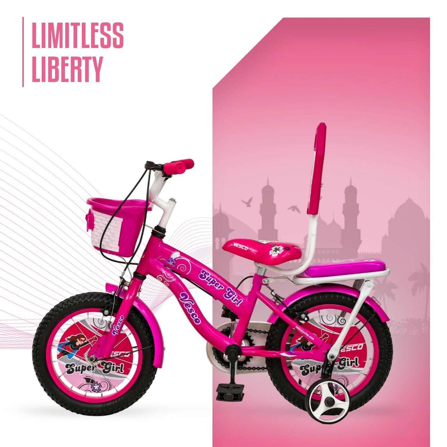 14T Super Girl Cycles Kids Bike - Vesco Cycles