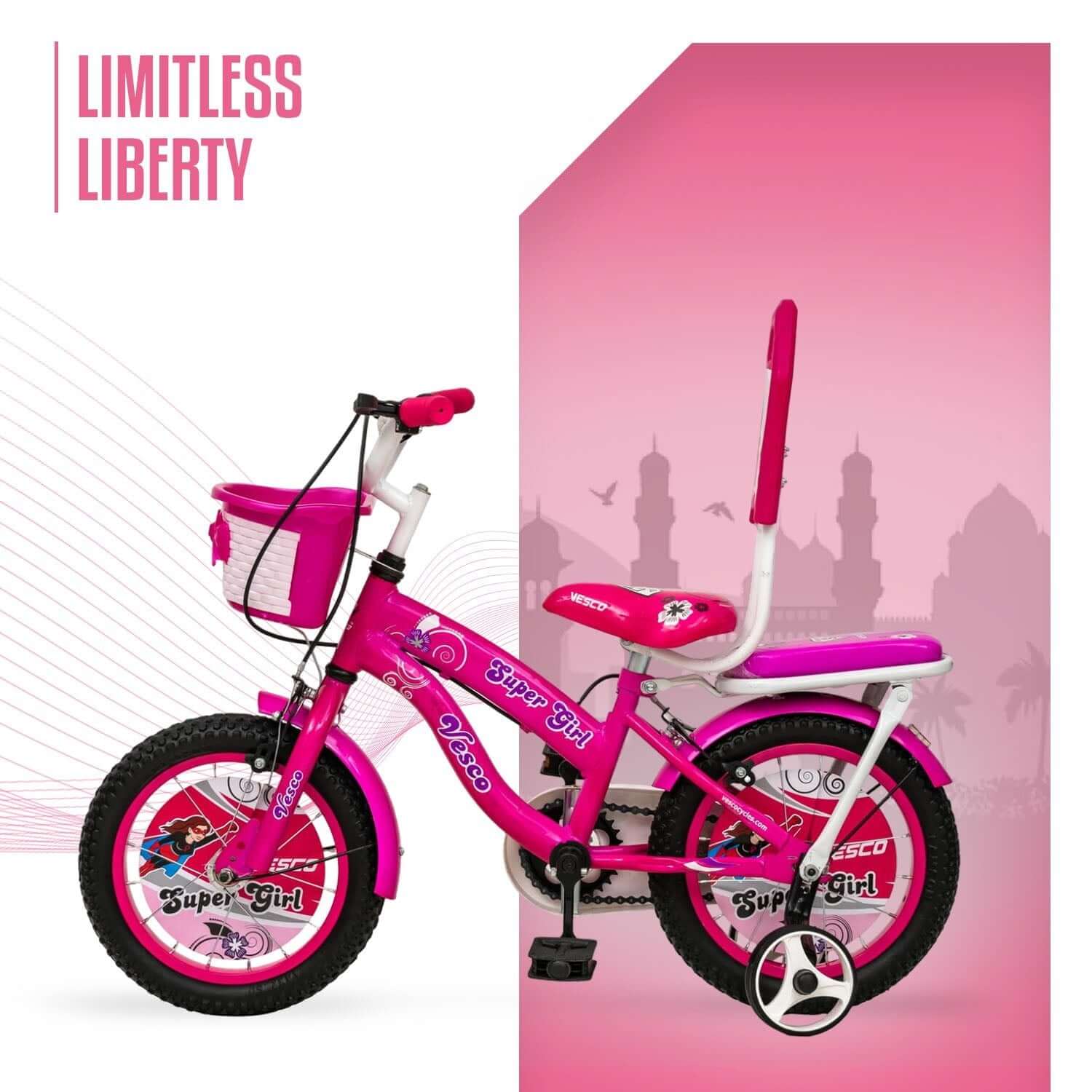 14T Super Girl Cycles Kids Bike - Vesco Cycles
