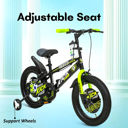 16 - T Green KICK PRO Cycle for Boys & Girls - Vesco Cycles
