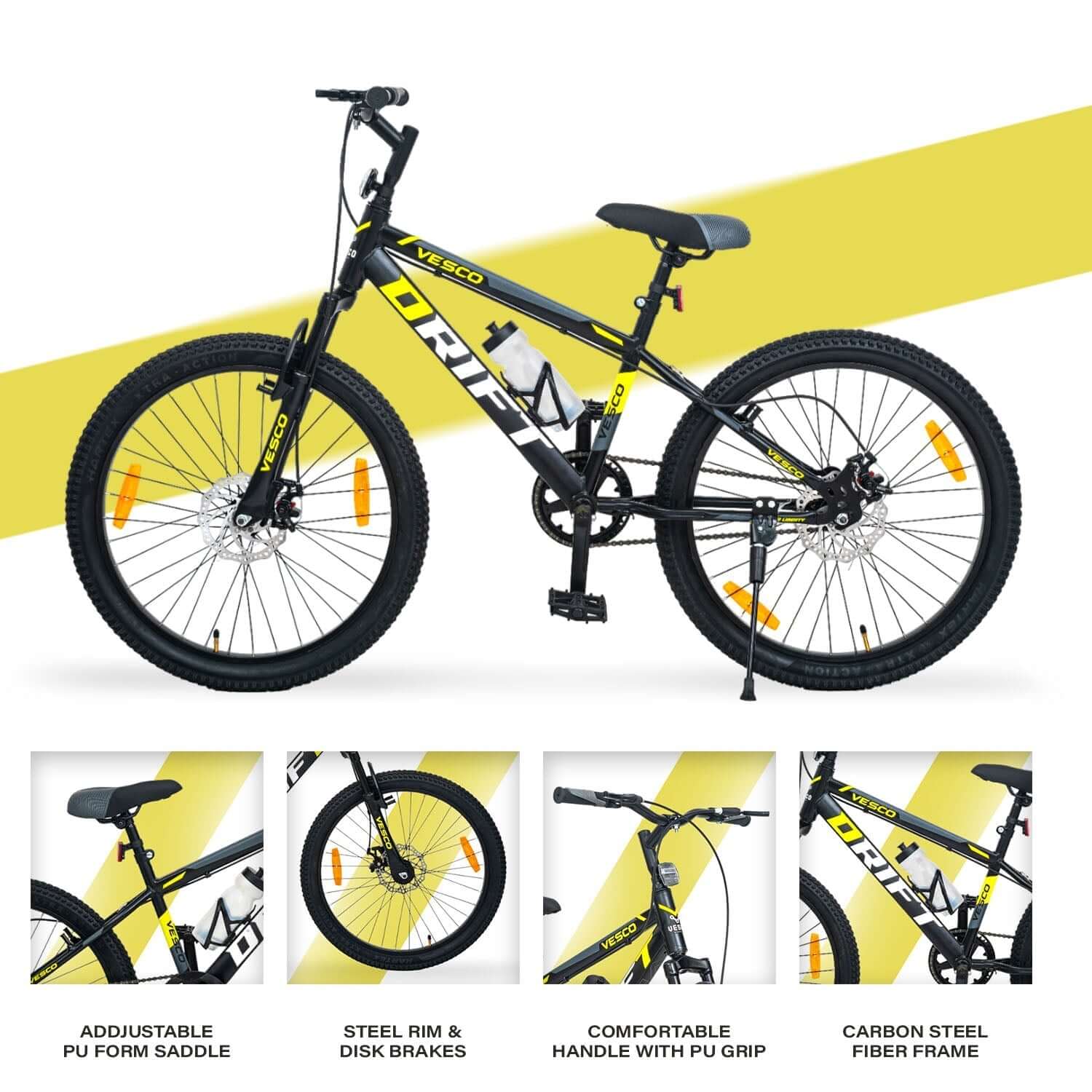 24 - T Drift Cycle Mountain Bike (Black) - Vesco Cycles
