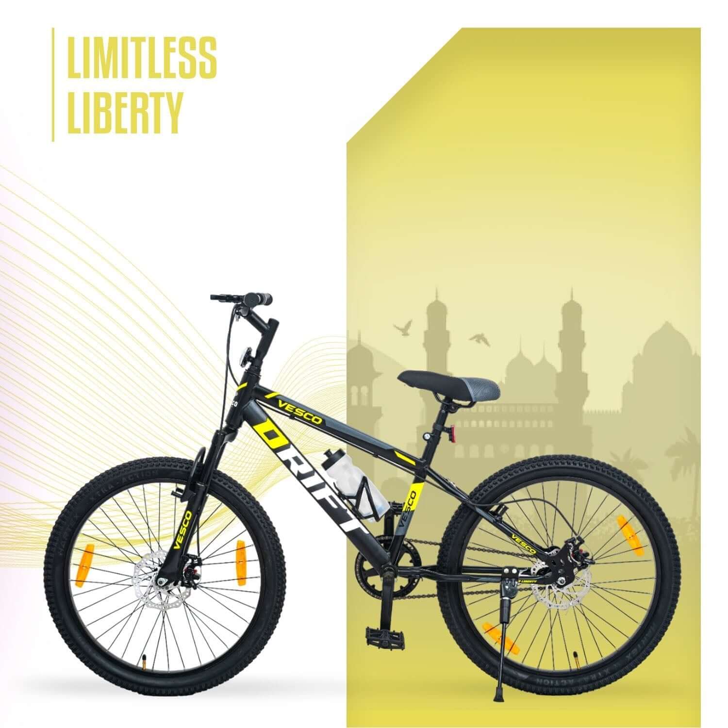 24 - T Drift Cycle Mountain Bike (Black) - Vesco Cycles