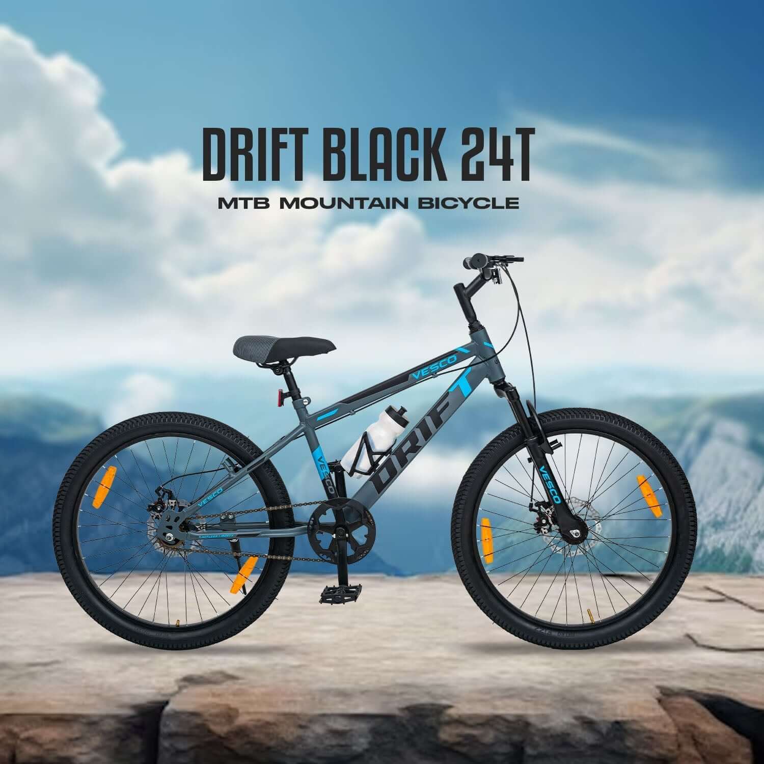 24 - T Drift Cycle Mountain Bike (Grey) - Vesco Cycles