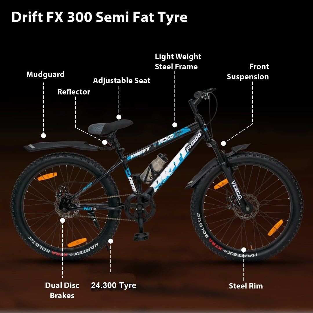 Double Disc Avon Gen Now 24 Price 24-T Drift FX-300 Semi Fat Tyre