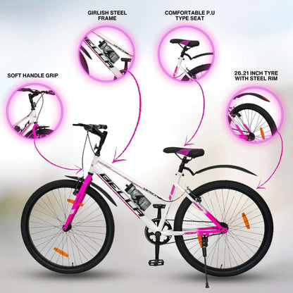 26T Bella Pink Bicycle For Girls & Women - Vesco Cycles