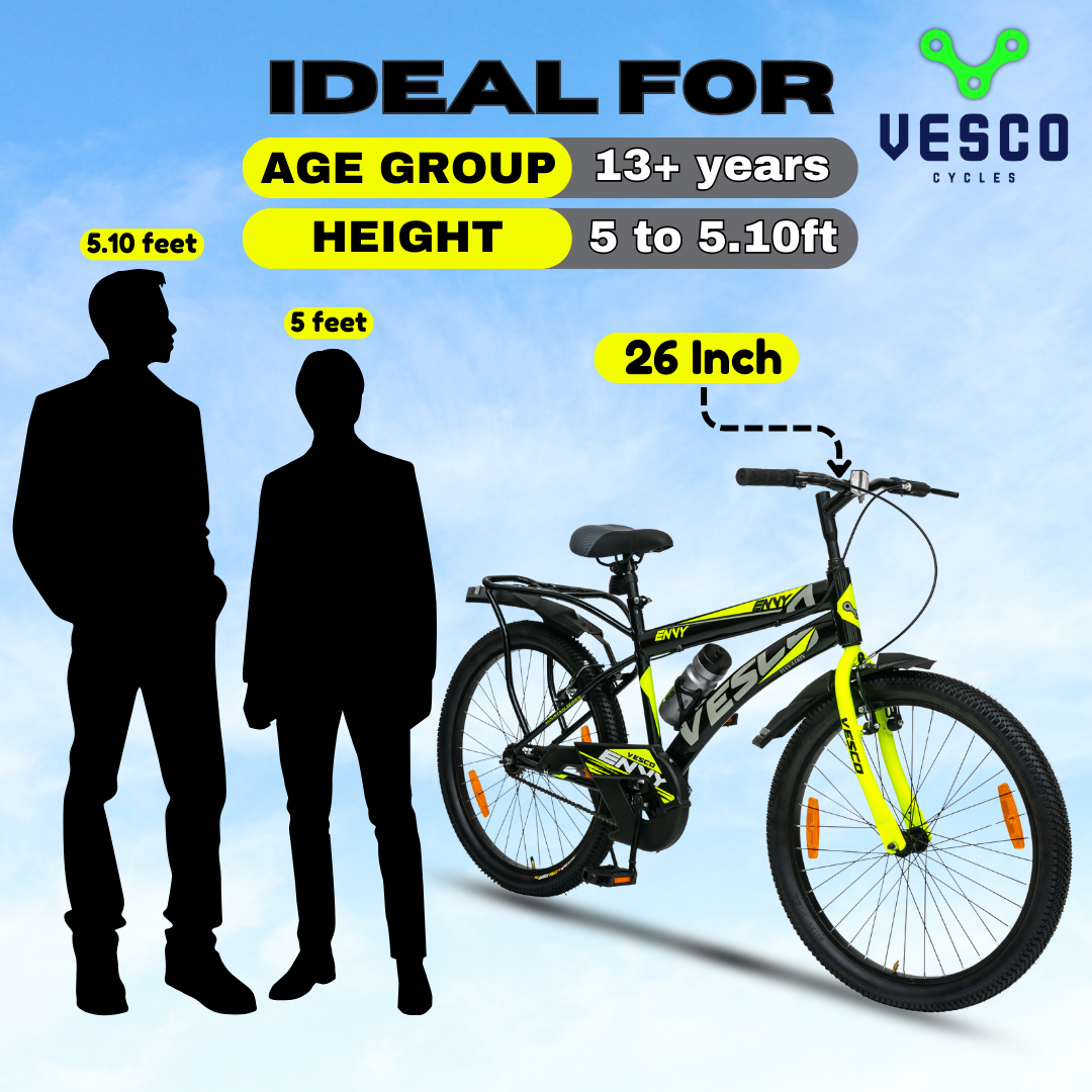 VESCO Envy 26T City cycle with Inbuilt Carrier