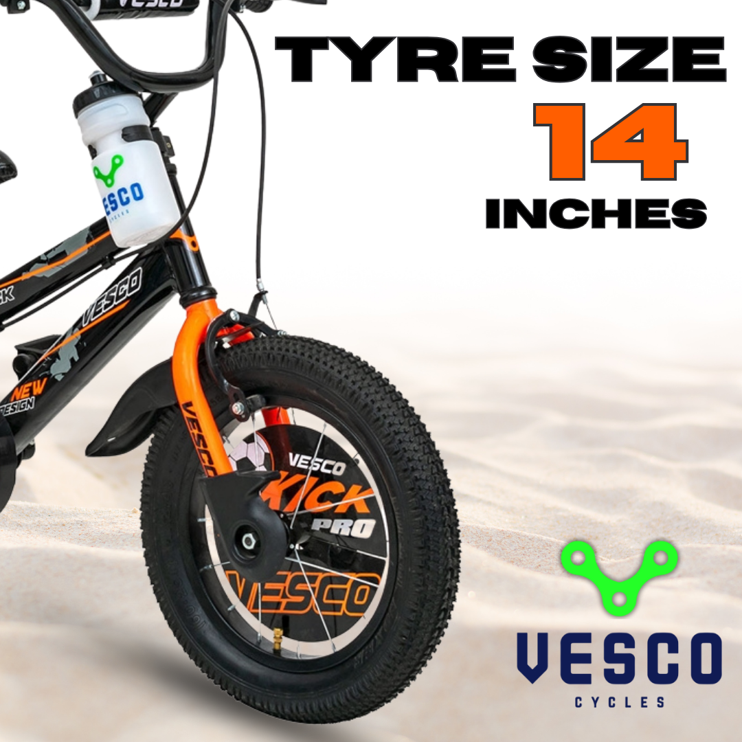 VESCO Kick 14T Sports Kids Bicycle (Orange)