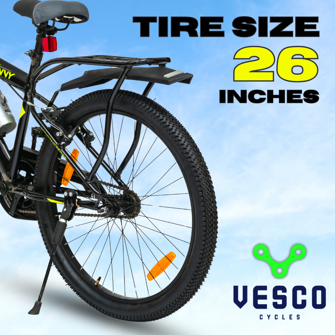 VESCO Envy 26T City cycle with Inbuilt Carrier