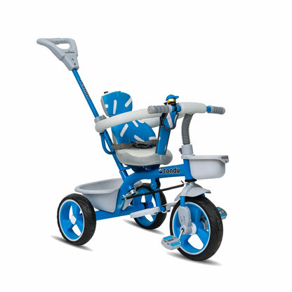 TONDU Tricycle for Baby/Kids with Safety Arm & Seat Belt with Parental Control Tricycle (Blue)