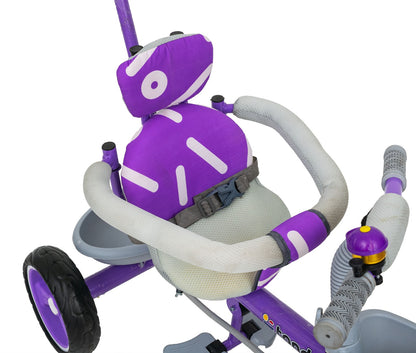 TONDU Tricycle for Baby/Kids with Safety Arm & Seat Belt with Parental Control Tricycle (Purple)