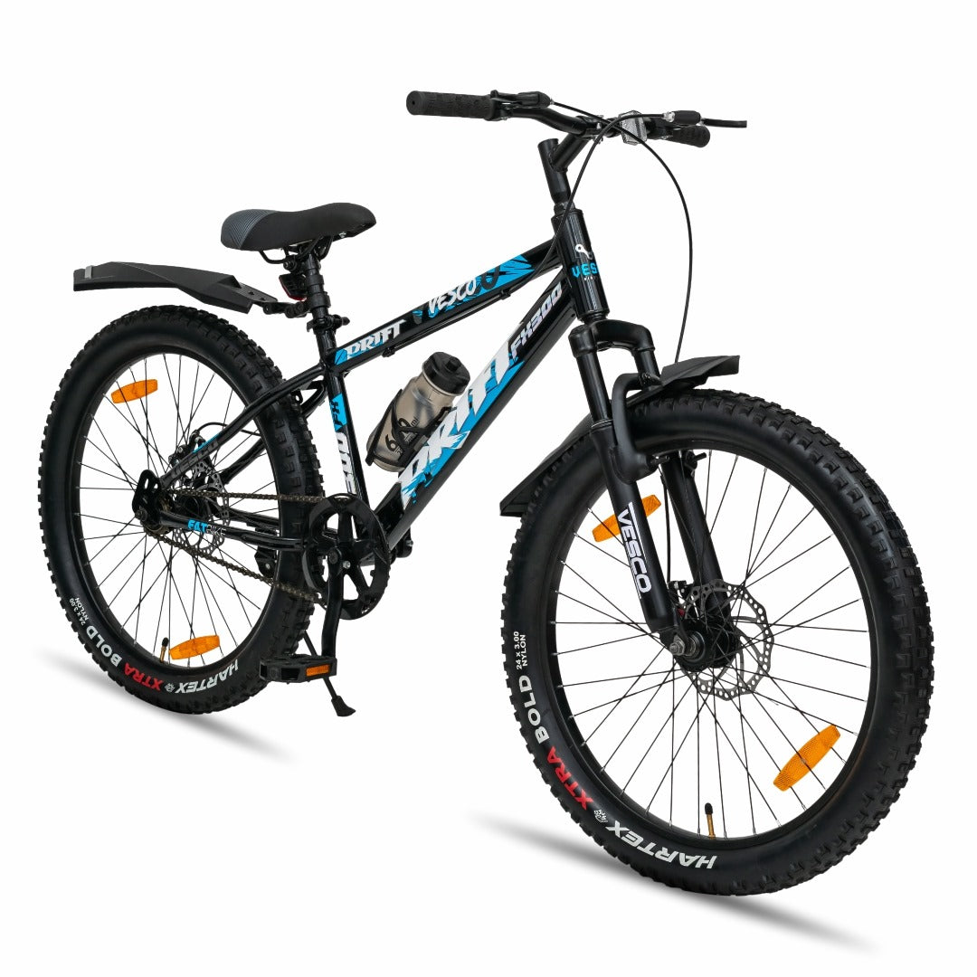 VESCO Drift FX-300 24-T Single Speed Cycle Mountain Bike (Black)