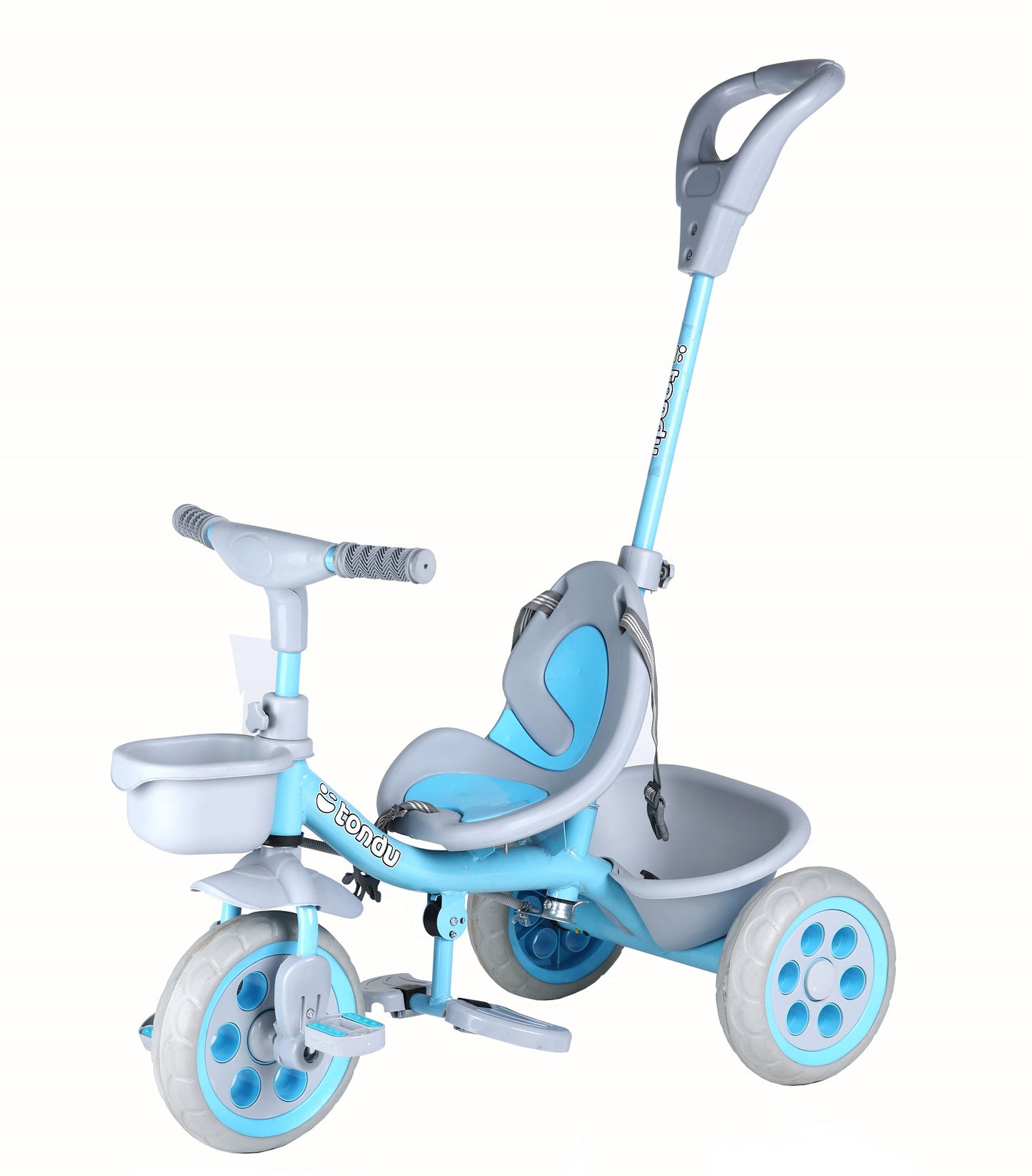 TONDU Kiddo Tricycle Best for 1.5 Year to 4 Years Baby/Kids with Seat Belt & Parental Control (Blue)