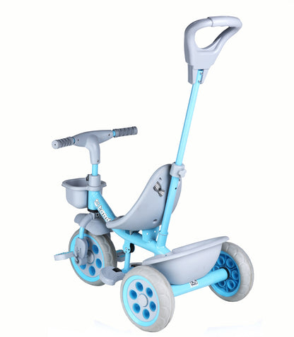 TONDU Kiddo Tricycle Best for 1.5 Year to 4 Years Baby/Kids with Seat Belt & Parental Control (Blue)