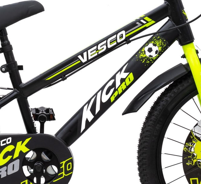 VESCO Kick Pro Green 20T Kids Bicycle | Balance Wheel | 12.5" Frame | Ideal For 6 to 9 Years Boys & Girls