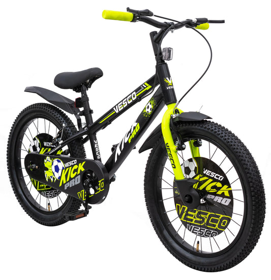 VESCO Kick Pro Green 20T Kids Bicycle | Balance Wheel | 12.5" Frame | Ideal For 6 to 9 Years Boys & Girls