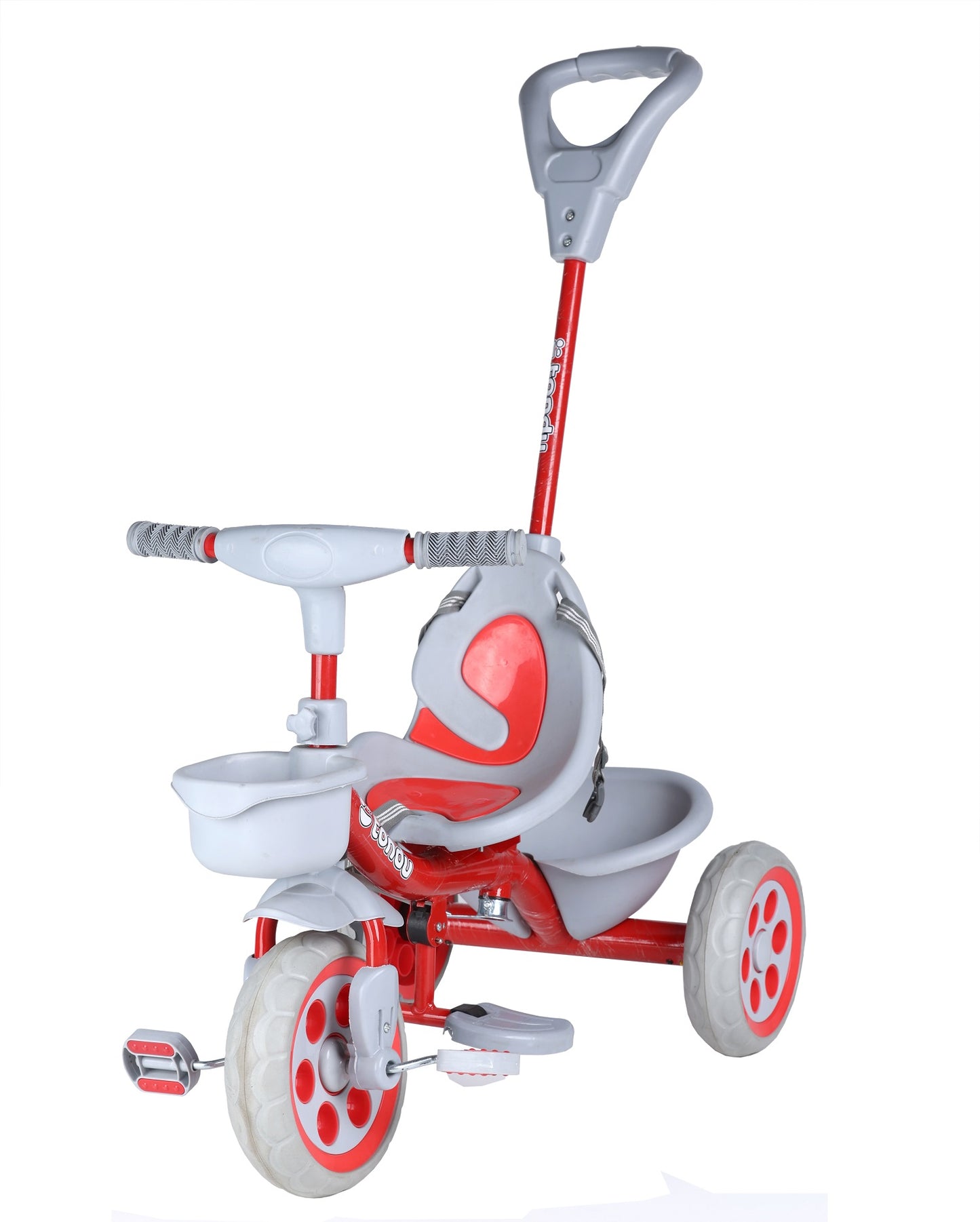 TONDU Kiddo Tricycle Best for 1.5 Year to 4 Years Baby/Kids with Seat Belt & Parental Control (Red)