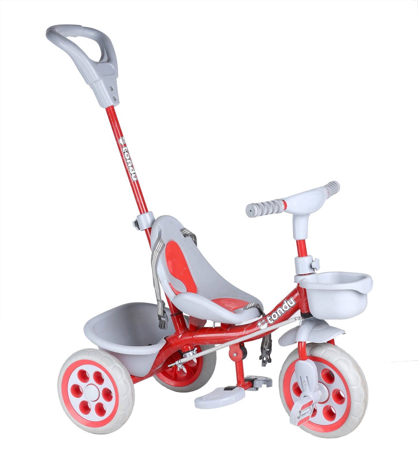 TONDU Kiddo Tricycle Best for 1.5 Year to 4 Years Baby/Kids with Seat Belt & Parental Control (Red)