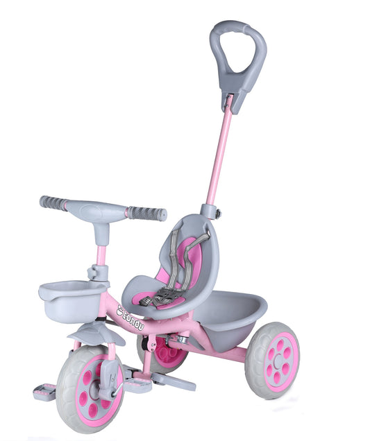 TONDU Kiddo Tricycle Best for 1.5 Year to 4 Years Baby/Kids with Seat Belt & Parental Control (Pink)