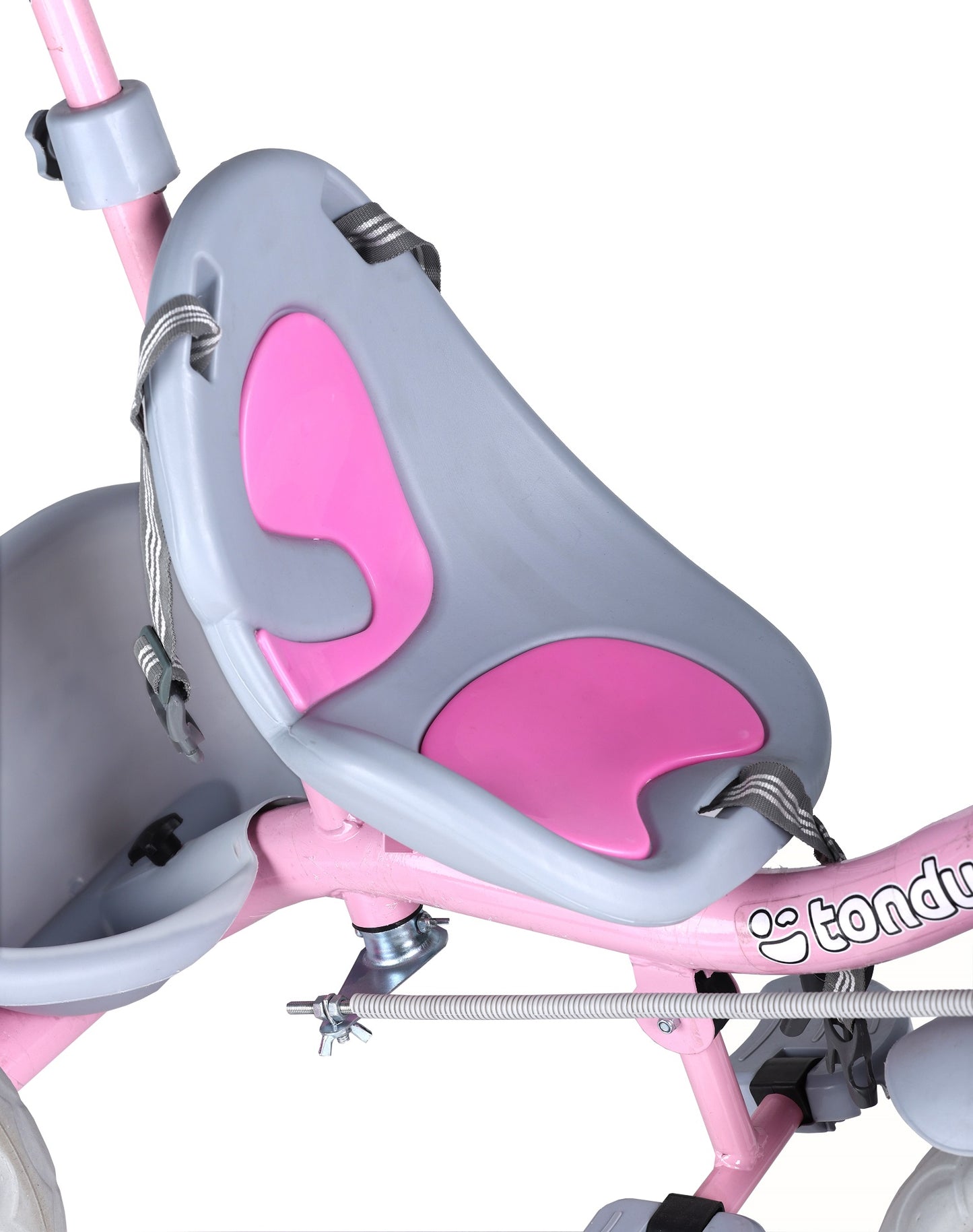 TONDU Kiddo Tricycle Best for 1.5 Year to 4 Years Baby/Kids with Seat Belt & Parental Control (Pink)