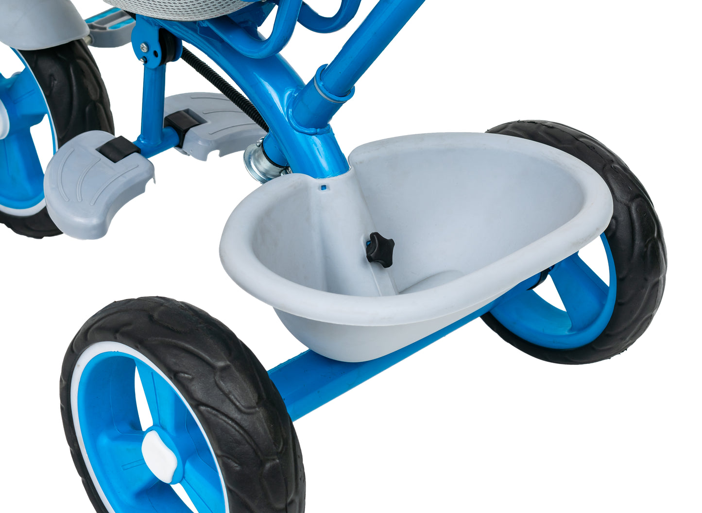 TONDU Tricycle for Baby/Kids with Safety Arm & Seat Belt with Parental Control Tricycle (Blue)