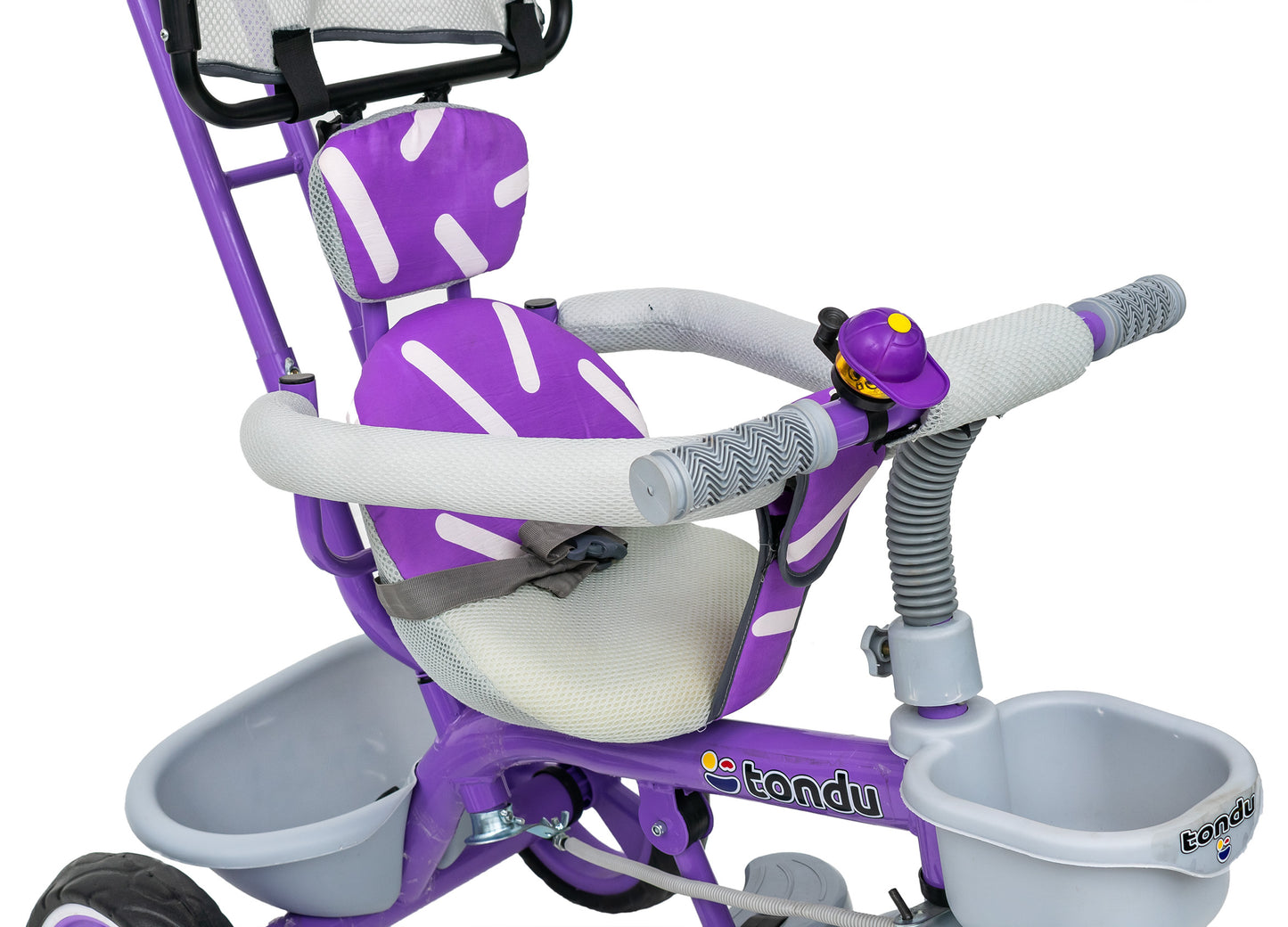 TONDU Tricycles for Kids with Canopy Seat Belt | Storage Basket | Baby Cycle for 1.5 to 4 Years Boy & Girl Tricycle (Purple)