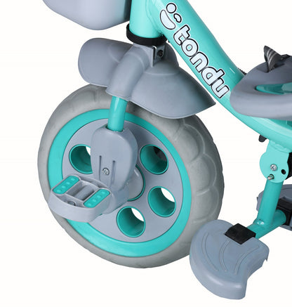 TONDU Kiddo Tricycle Best for 1.5 Year to 4 Years Baby/Kids with Seat Belt & Parental Control (Sea Green)