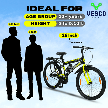 Envy 26T City Cycle with Inbuilt Carrier - Vesco Cycles