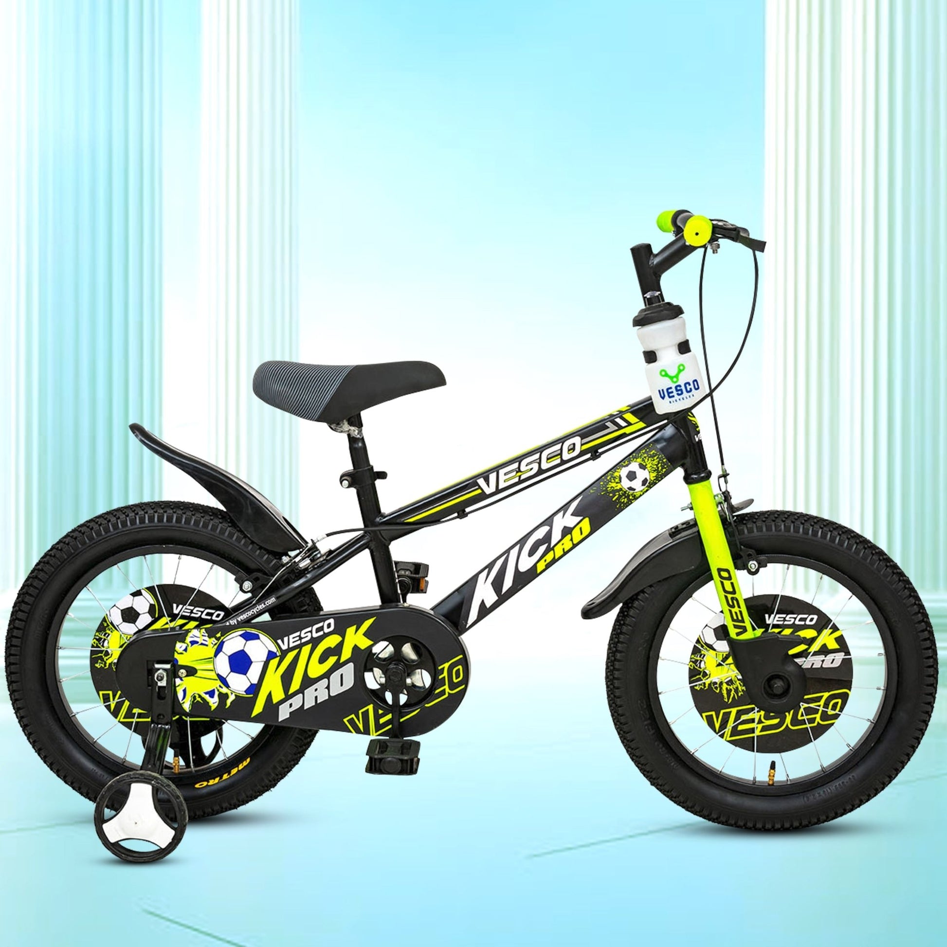 KICK PRO Green 16 - T Cycle for Boys & Girls age 4 to 6 Year - Vesco Cycles