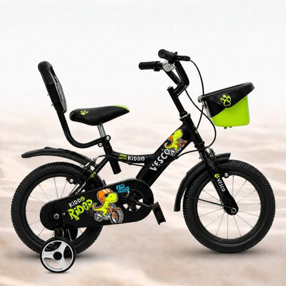 Kiddo 14T Kids Cycle with Back Rest & Training Wheels - Vesco Cycles