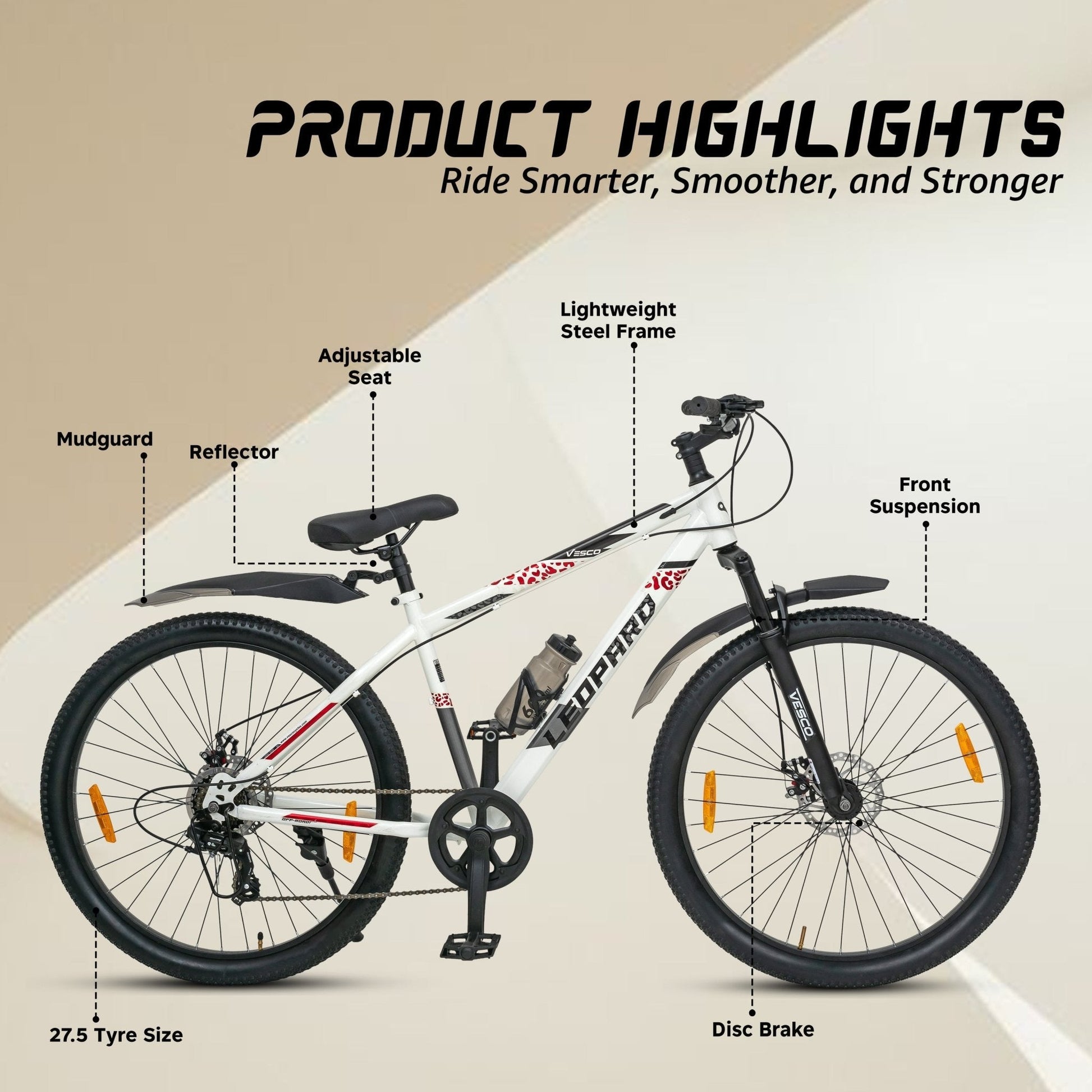 Leopard 21 Speed Gear Cycle – Vesco Cycles - Main Image