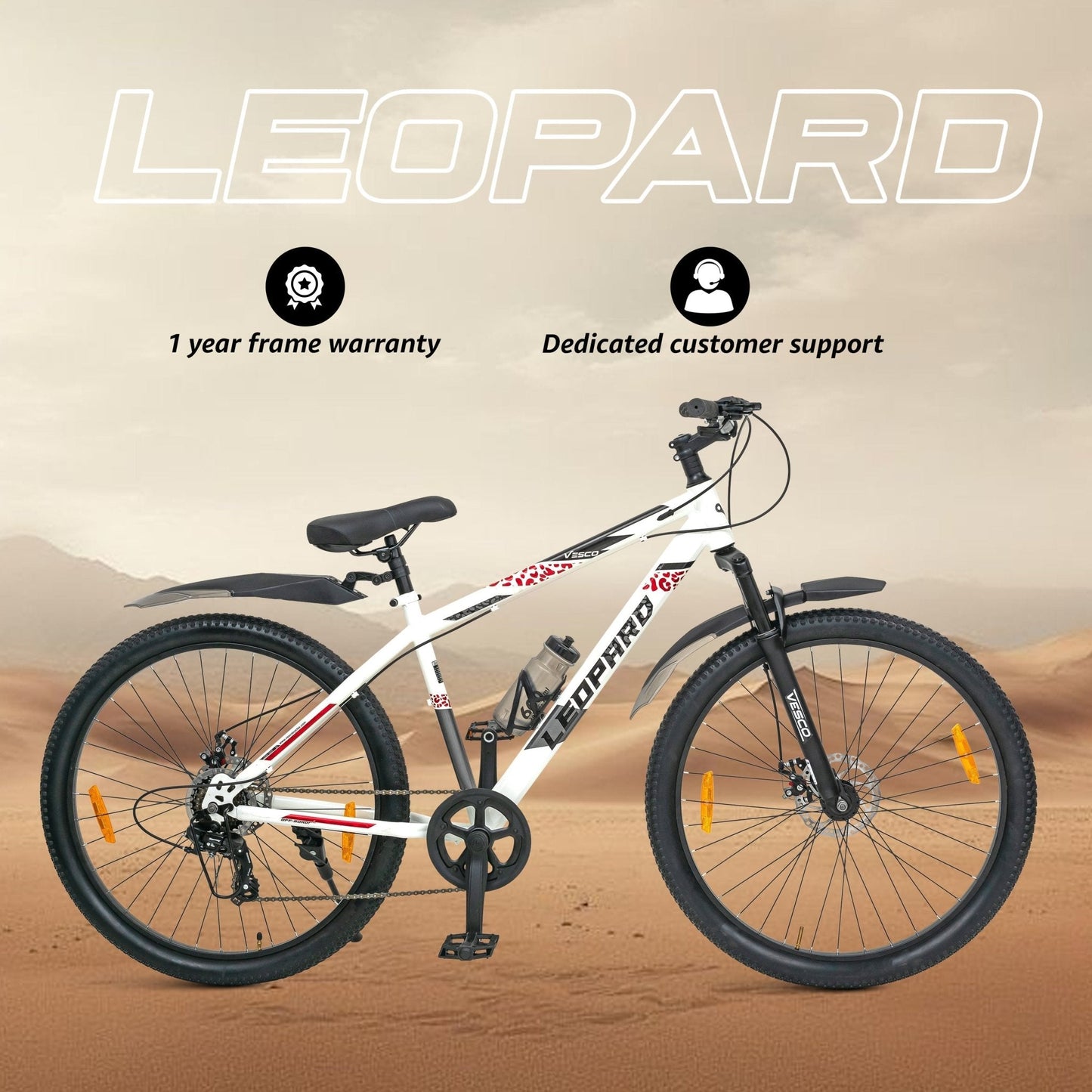 Leopard 7 Speed Gear 27.5 Cycle with Dual Disc - Vesco Cycles