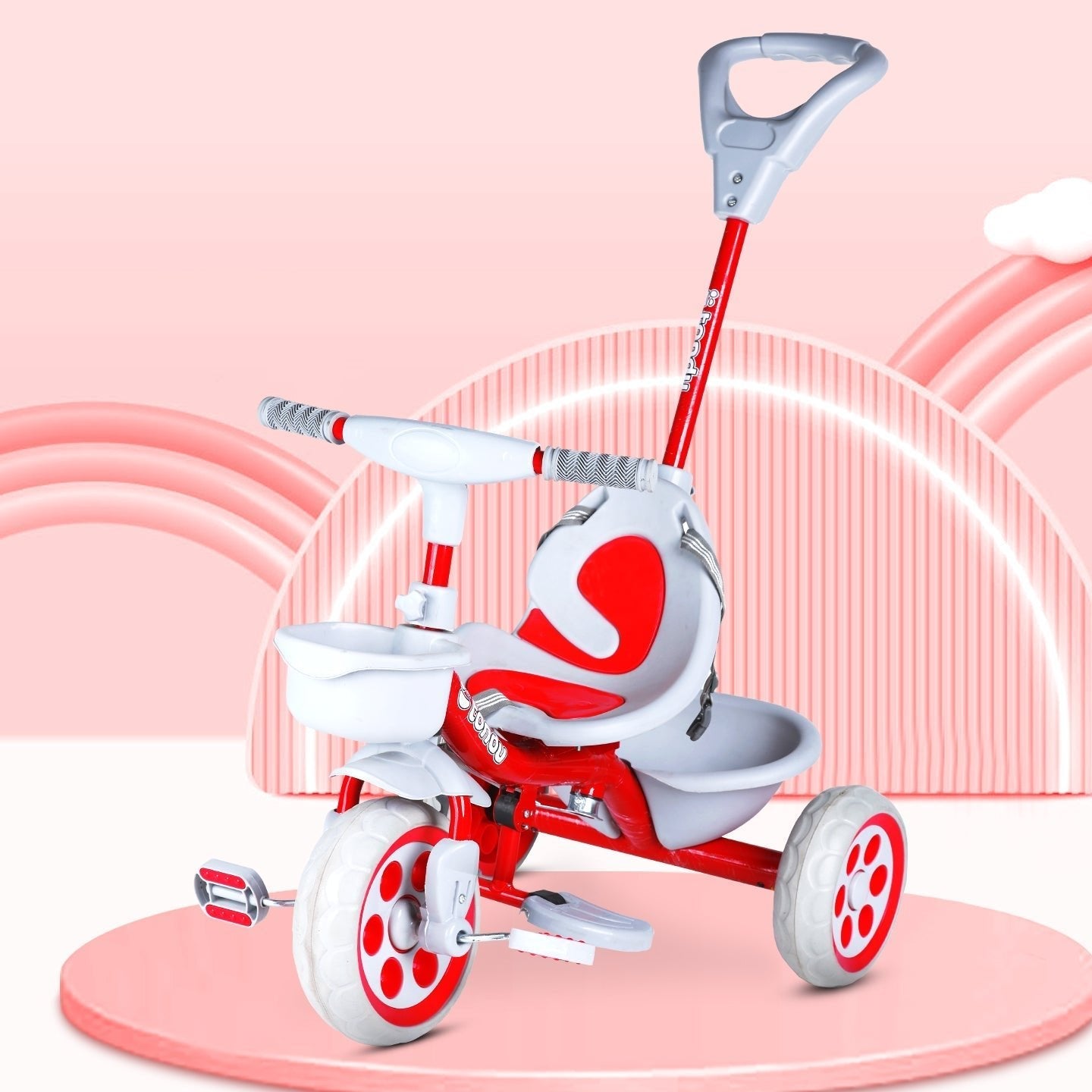 Red TONDU Kiddo Tricycle Best for 1.5 Year to 4 Years Kids - Vesco Cycles