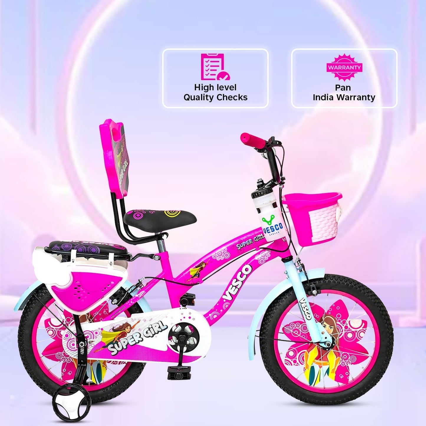 Super Girl 16 T Road Cycle ( Pink) - Vesco Cycles