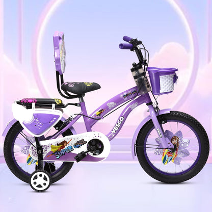 Super Girl 16T Bicycle for Kids (Purple) - Vesco Cycles