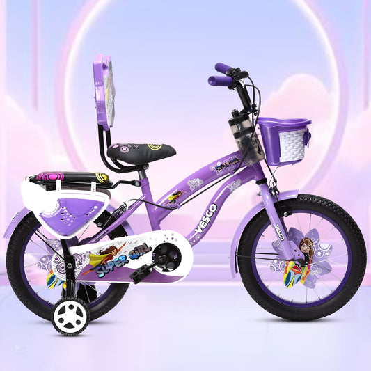 Super Girl 16T Bicycle for Kids (Purple) - Vesco Cycles