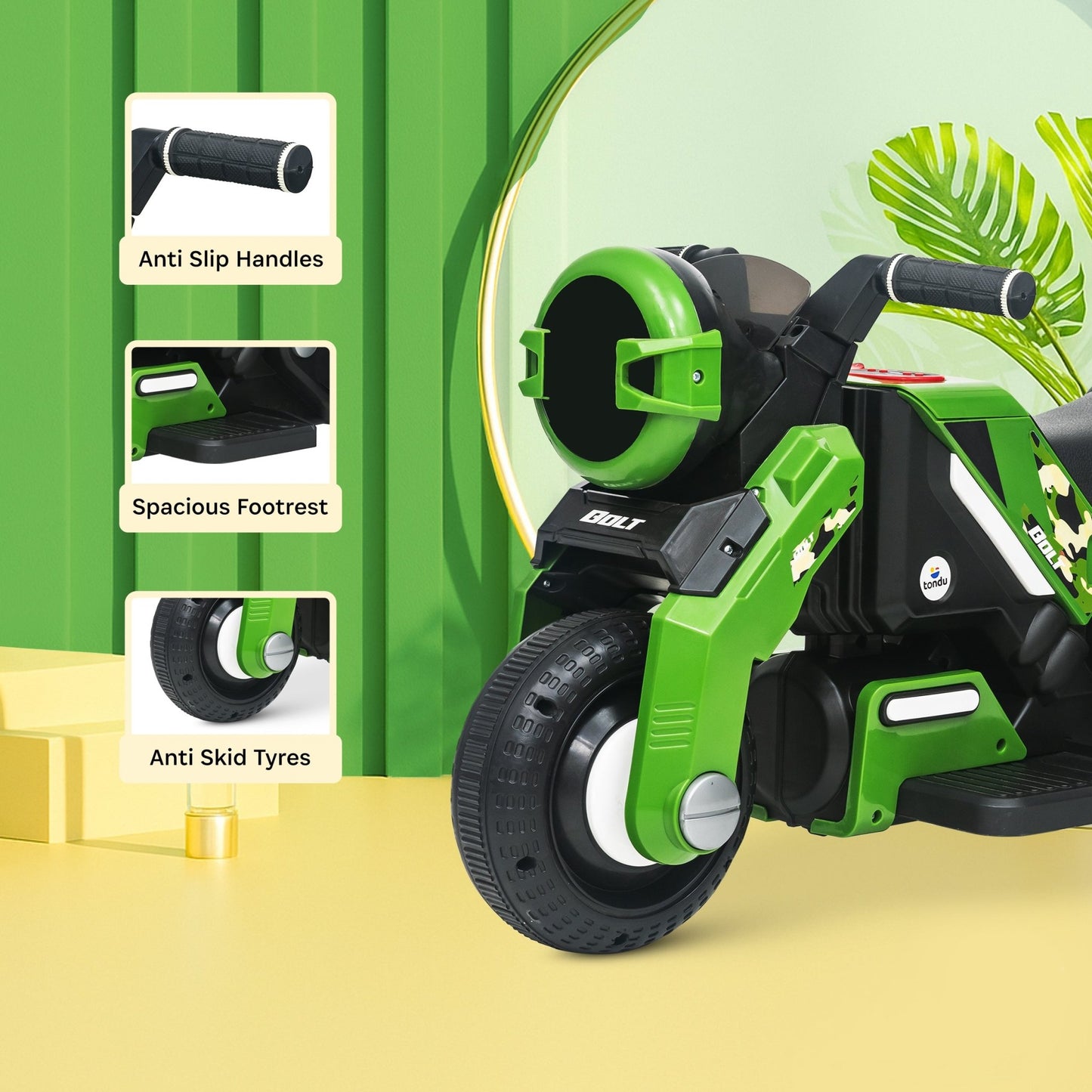 Tondu Bolt Electric Bike Green - Vesco Cycles