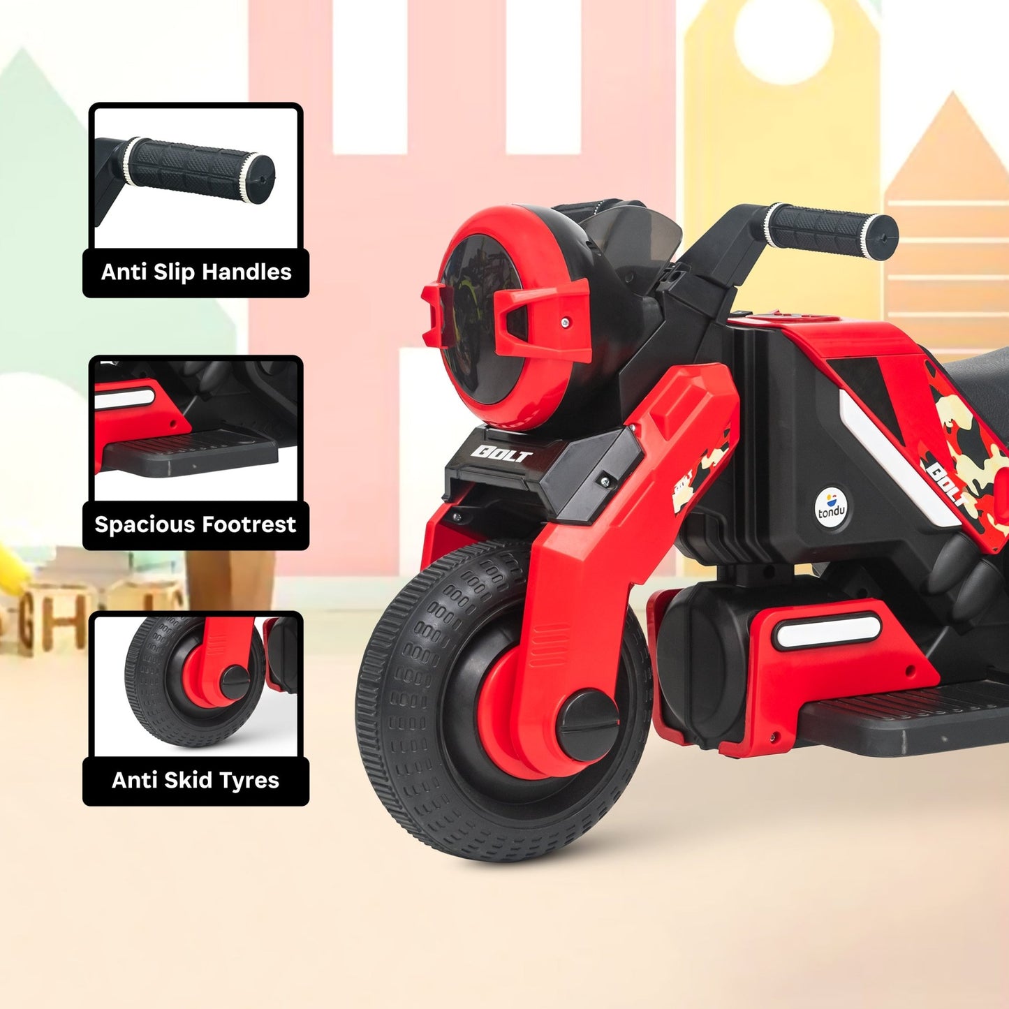 Tondu Bolt Electric Bike Red - Vesco Cycles