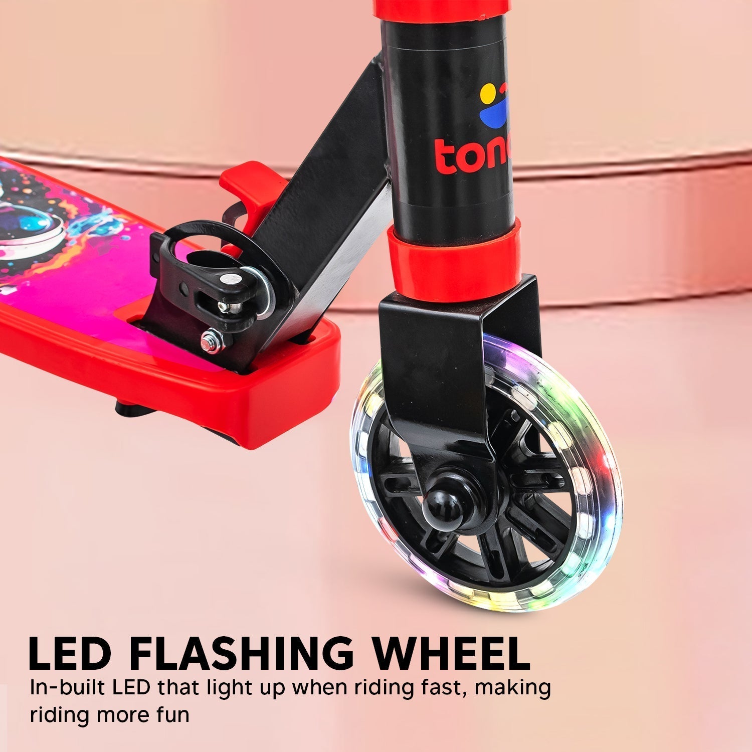 TONDU Earth Kick Scooter (Red)) - Vesco Cycles