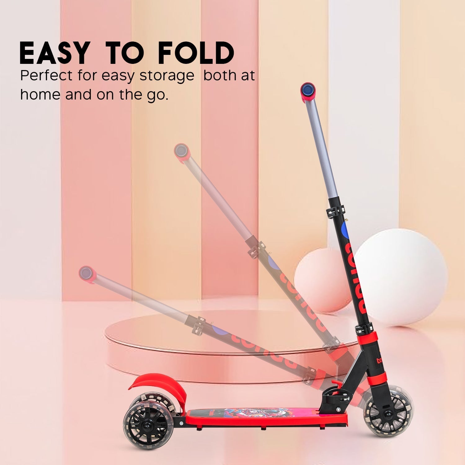 TONDU Earth Kick Scooter (Red)) - Vesco Cycles
