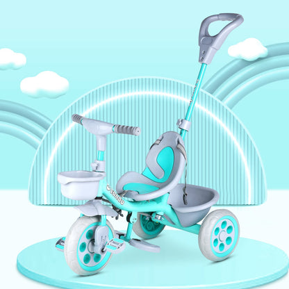 TONDU Kiddo Tricycle Best for 1.5 Year to 4 Years Kids (Sea Green) - Vesco Cycles