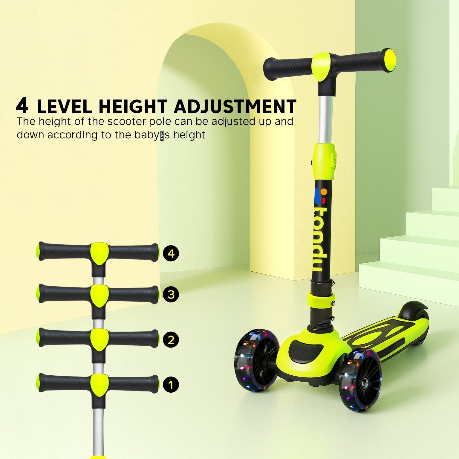 Tondu Mars Kick Scooter (Green) - Vesco Cycles