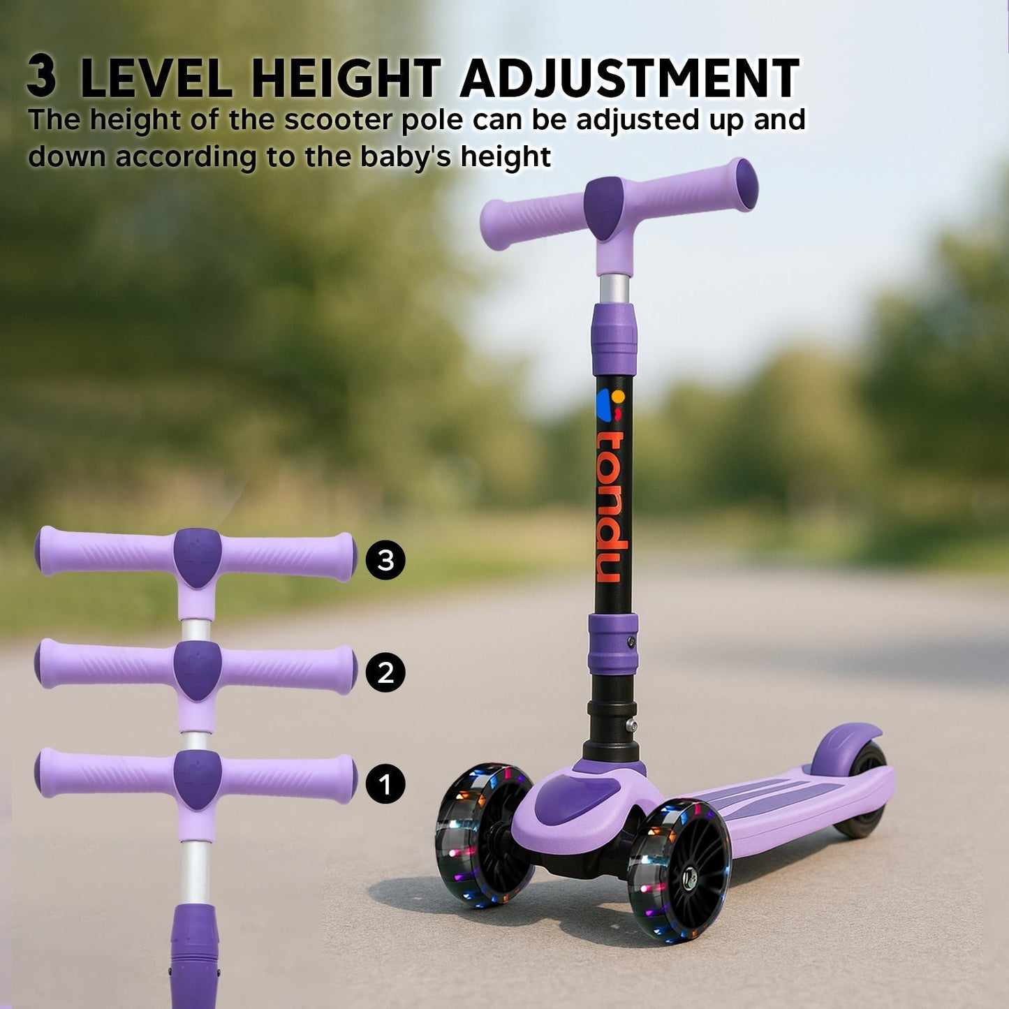 Tondu Mars Kick Scooter (Purple) - Vesco Cycles