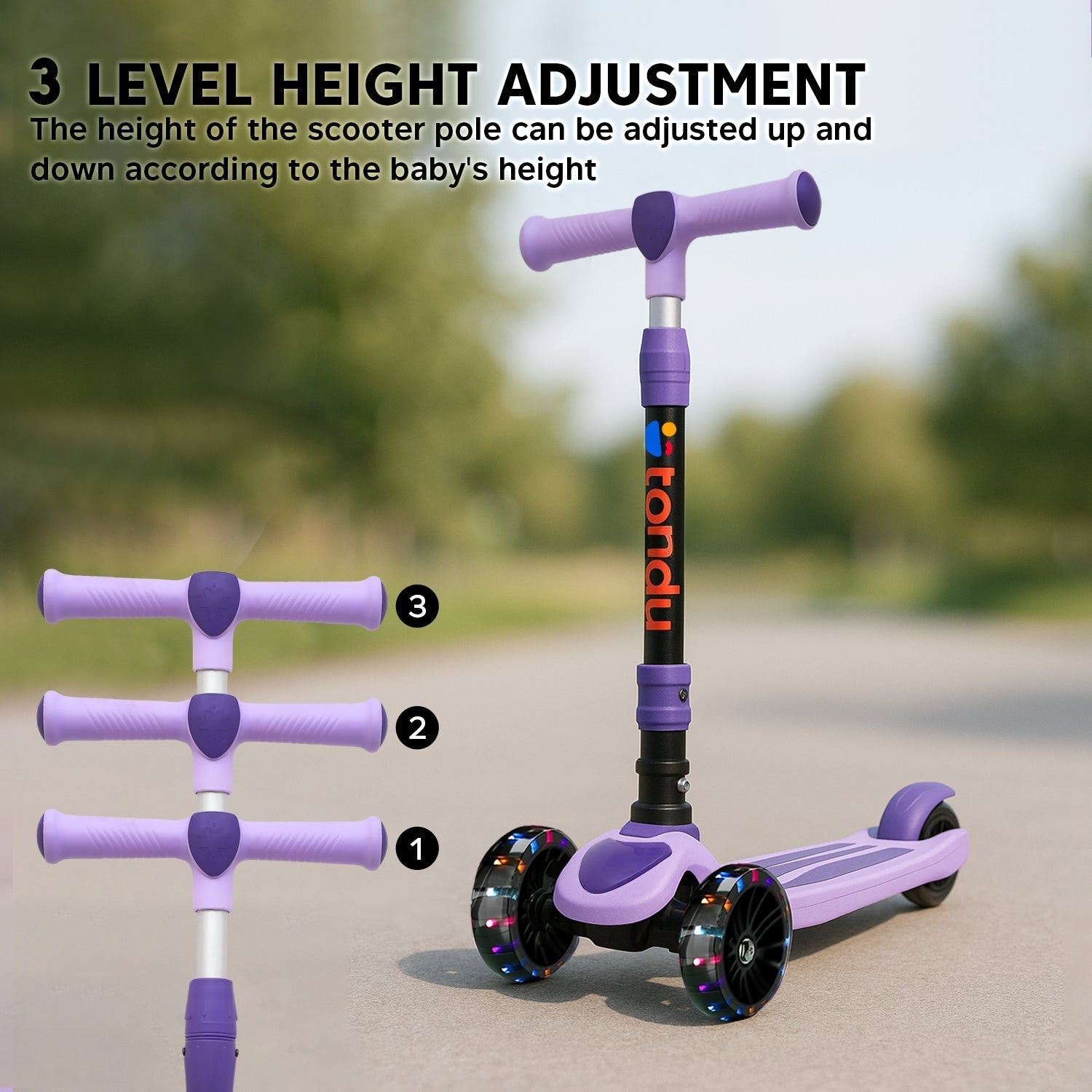 Tondu Mars Kick Scooter (Purple) - Vesco Cycles