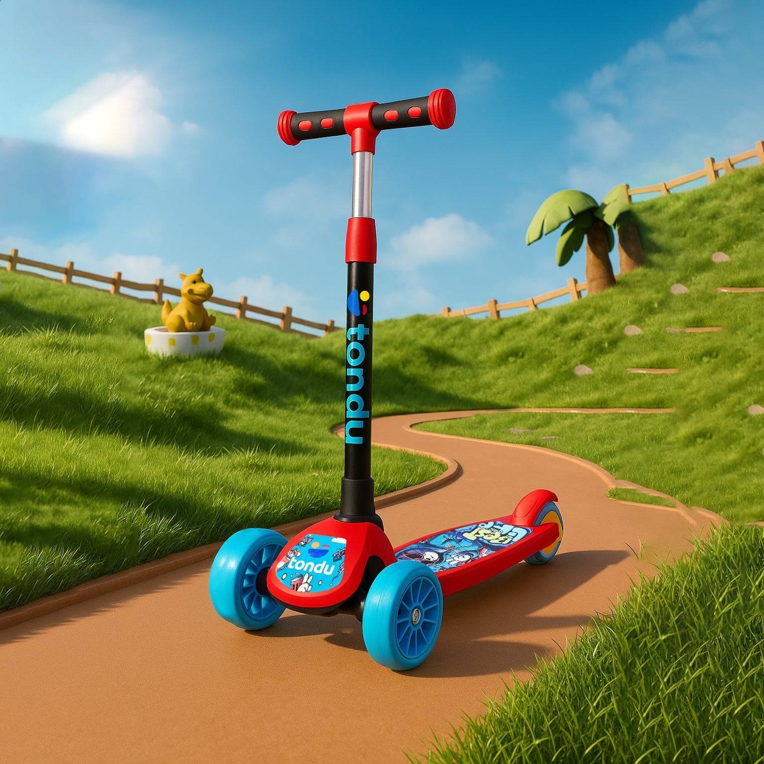 Tondu Mercury Kick Scooter for Kids 3+ Years (Red) - Vesco Cycles